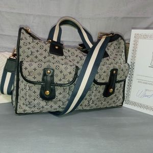 Louis Vuitton Mini Lin Sac Mary Kate Bag Navy